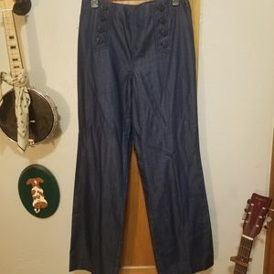 Wide Leg Sailor Pants